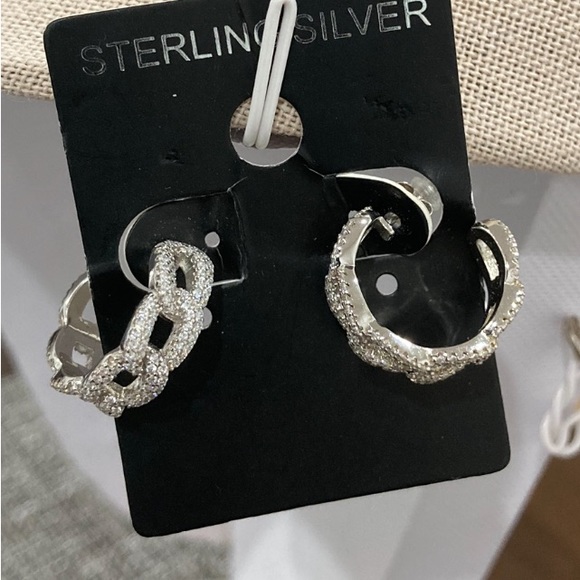 Sterling silver hoops